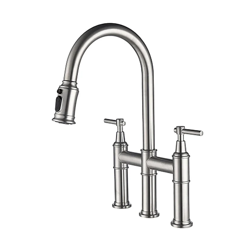 Giving Tree Bridge Kitchen Faucet with Pull-Down Sprayhead in Spot - Image 25
