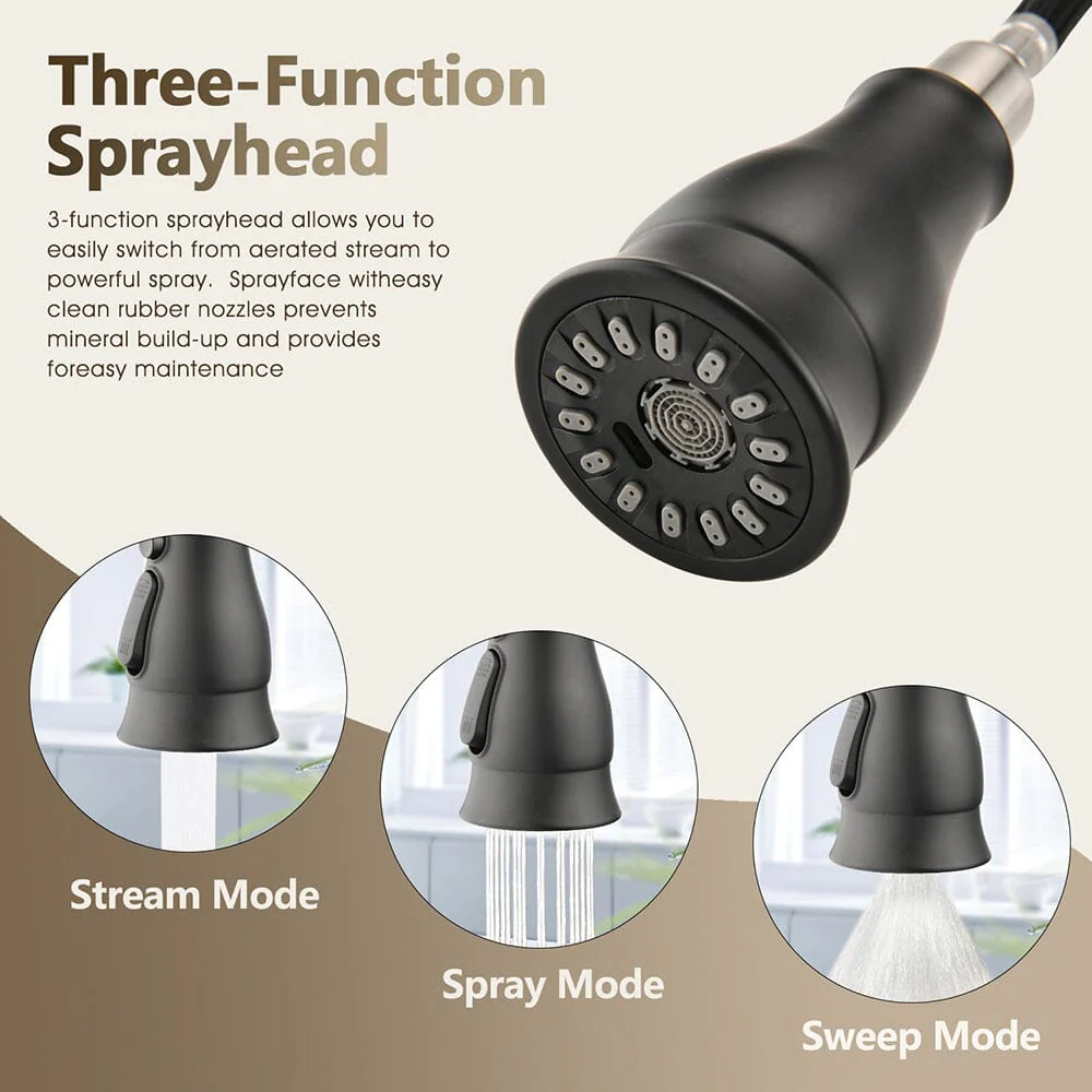 Giving Tree Bridge Kitchen Faucet with Pull-Down Sprayhead in Spot - Image 4