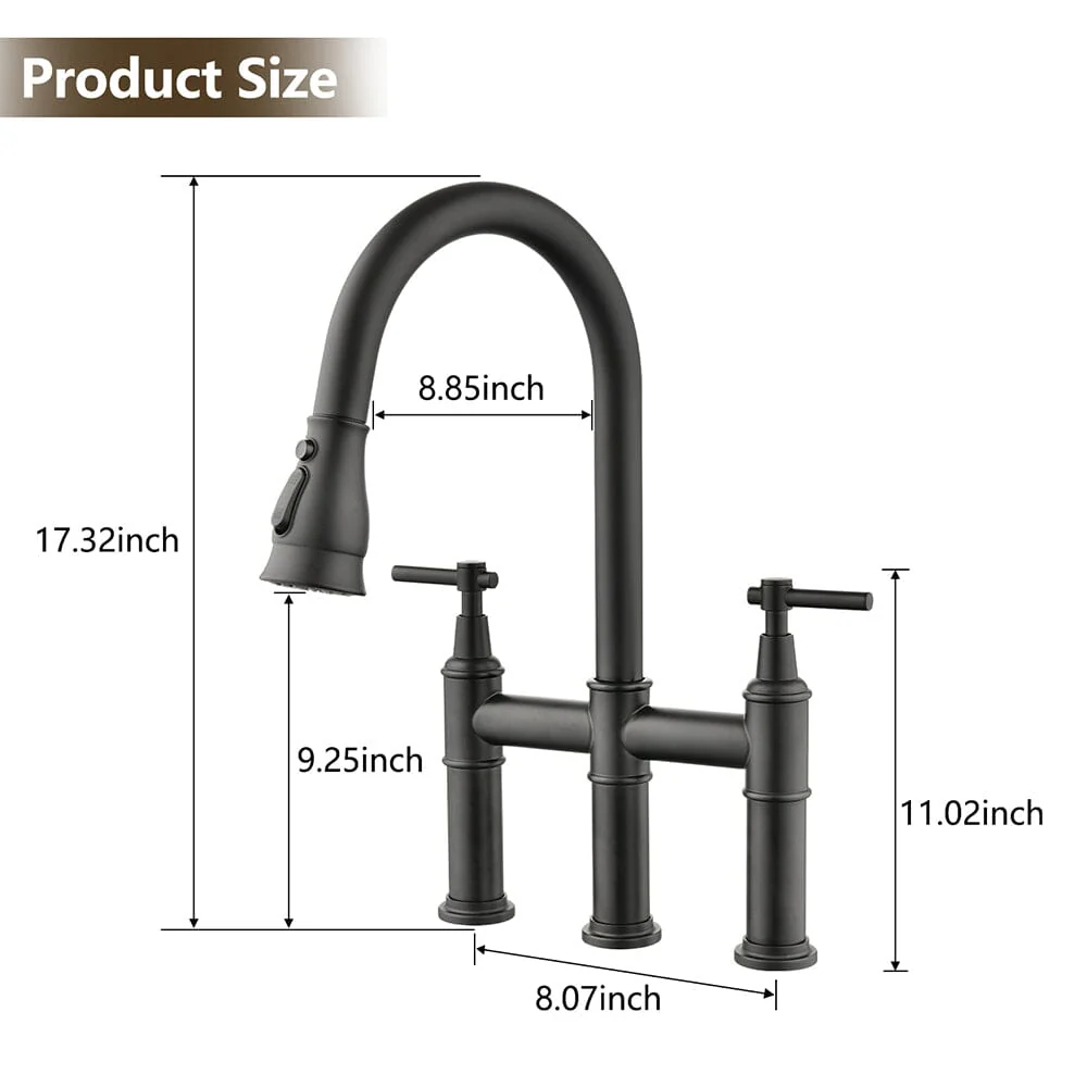 Giving Tree Bridge Kitchen Faucet with Pull-Down Sprayhead in Spot - Image 7