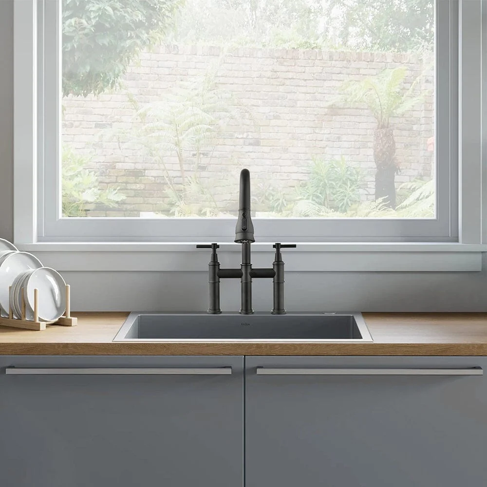 Giving Tree Bridge Kitchen Faucet with Pull-Down Sprayhead in Spot - Image 8