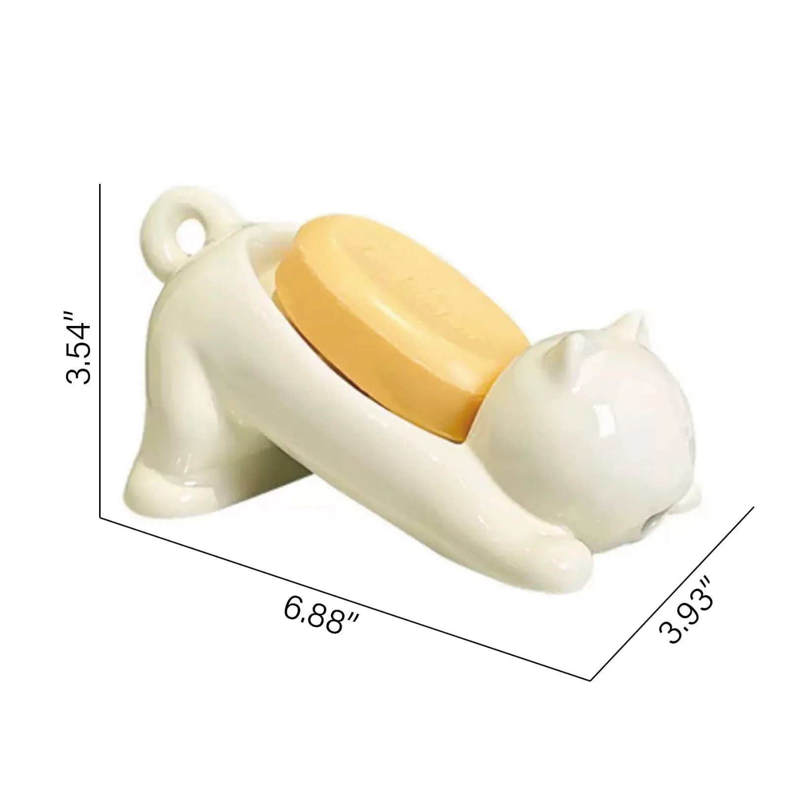 Cat Design Soap Dish Holder with Drainage Holes for Bathroom Decor - Image 6