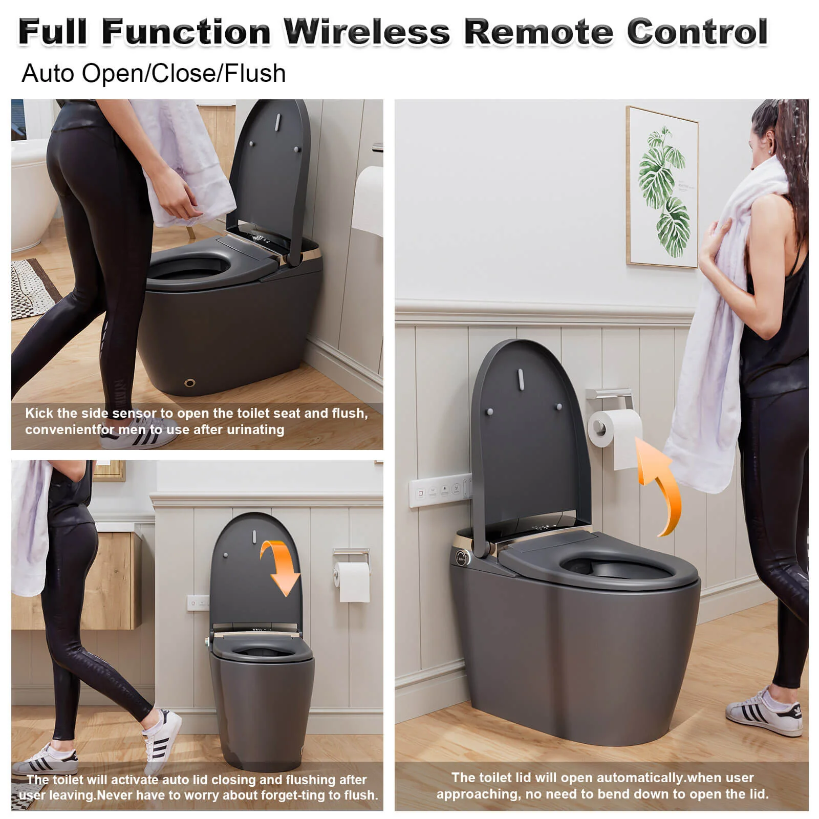 One Piece Smart Toilet with Bidet Built in, LED Night Light, Heated Seat, Warm Water - Image 18