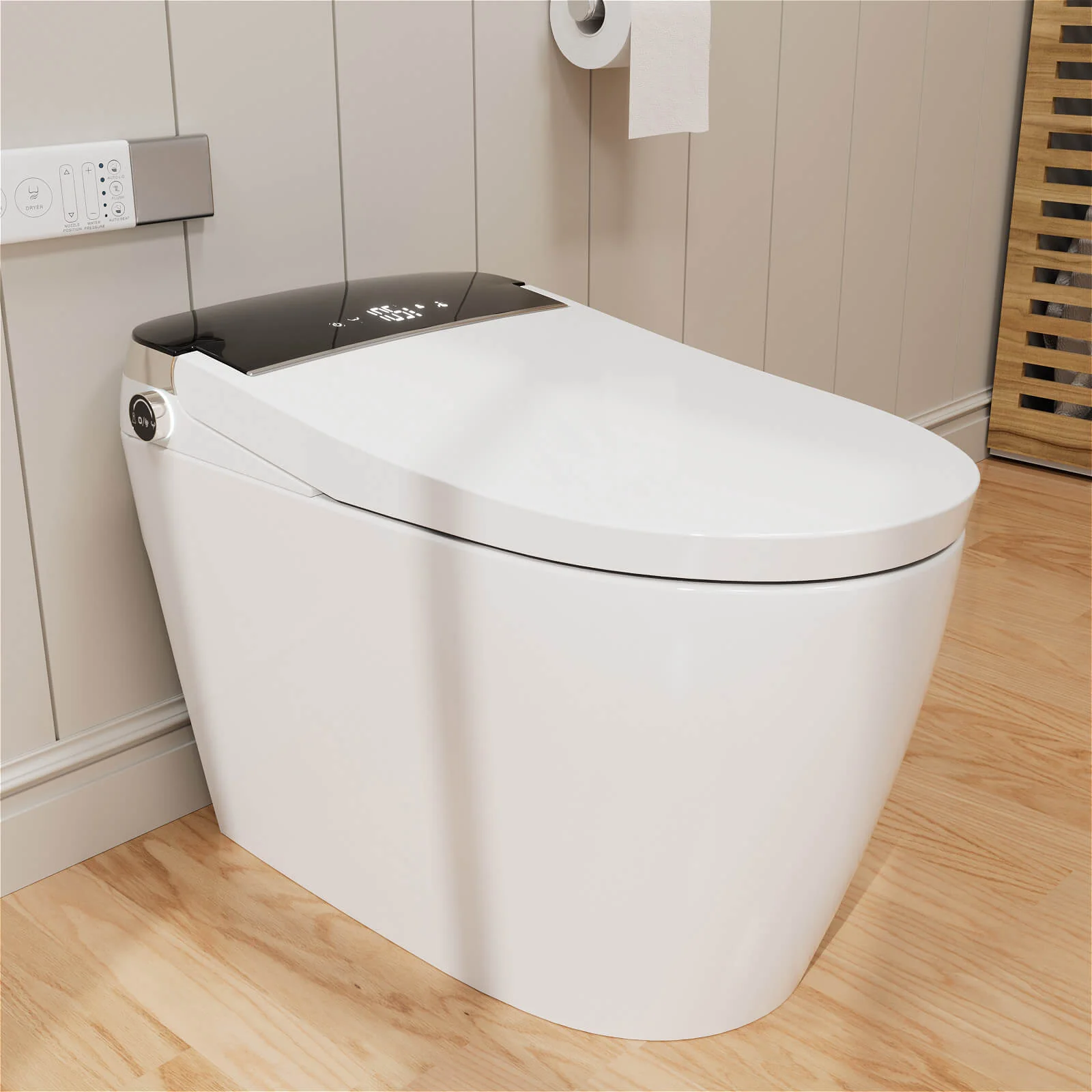 One Piece Smart Toilet with Bidet Built in, LED Night Light, Heated Seat, Warm Water - Image 21