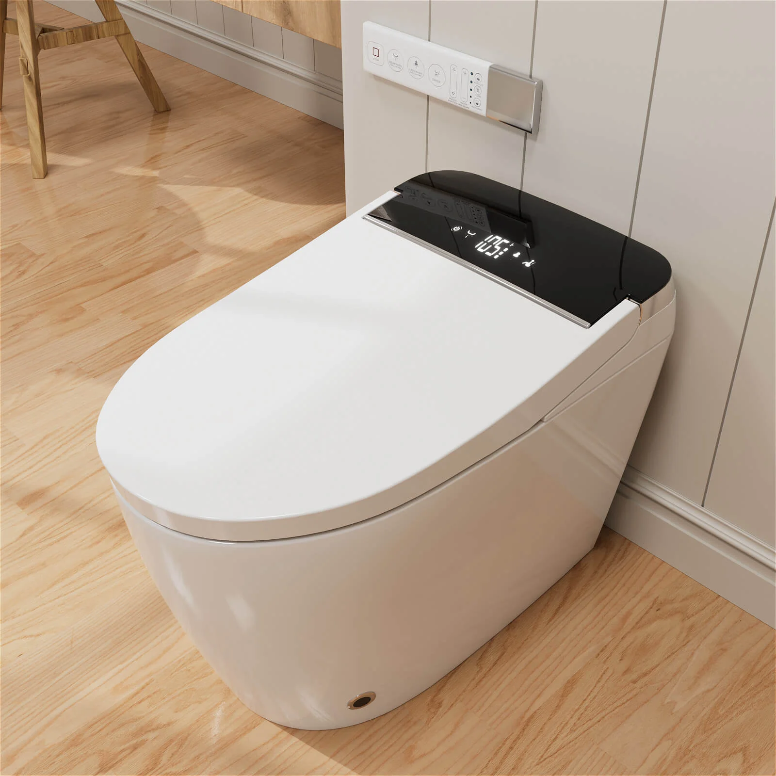 One Piece Smart Toilet with Bidet Built in, LED Night Light, Heated Seat, Warm Water - Image 22
