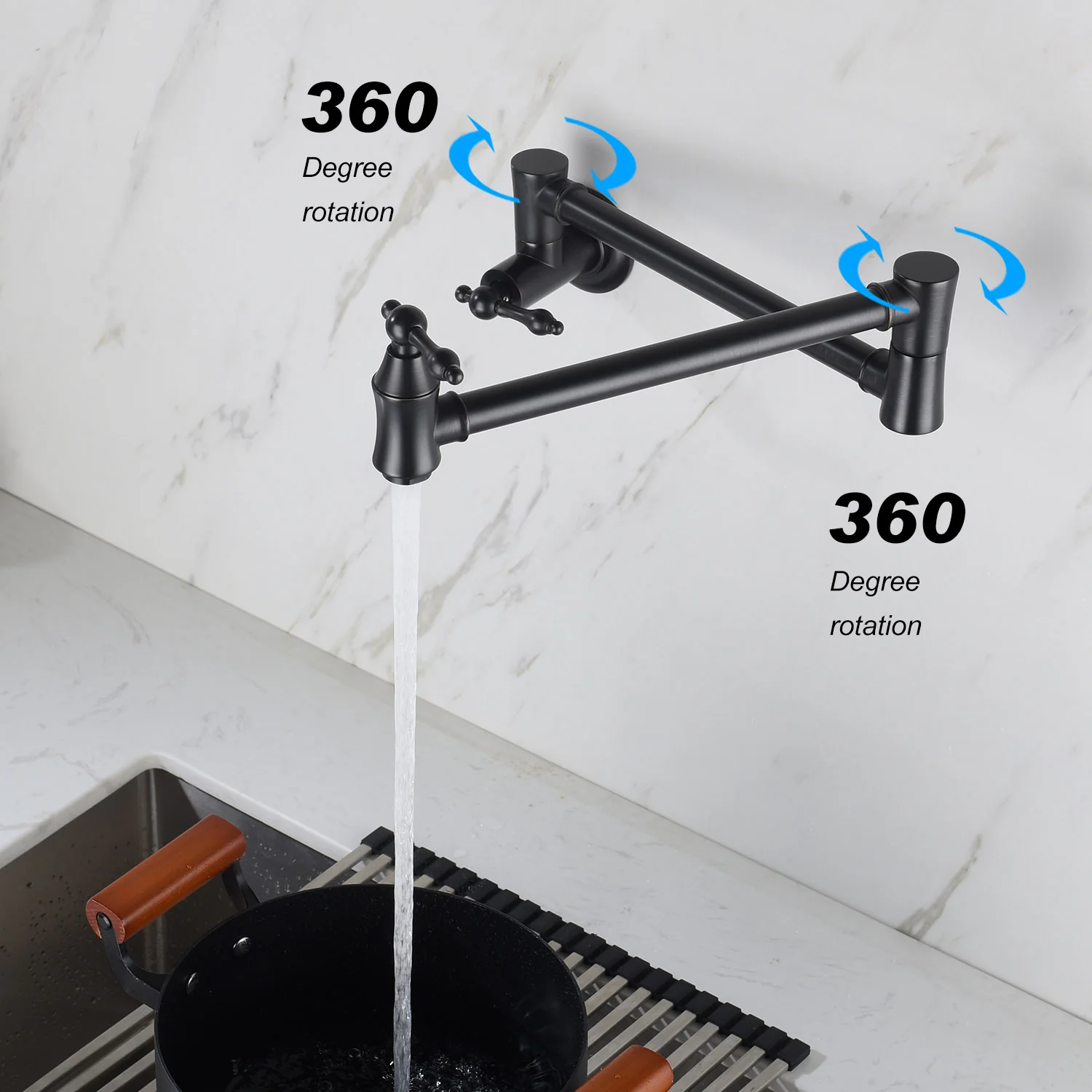 Giving Tree Wall Mounted 24'' Pot Filler Faucet for Kitchen - Image 12