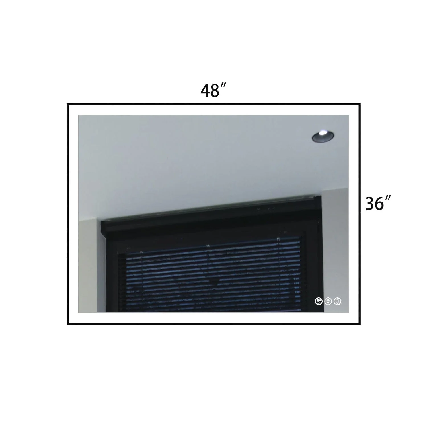 GIVING TREE 40"/48"/55" LED Bathroom Mirror with Black Frame, Anti-Fog, Shatter-Proof, Memory, 3 Colors - Image 27