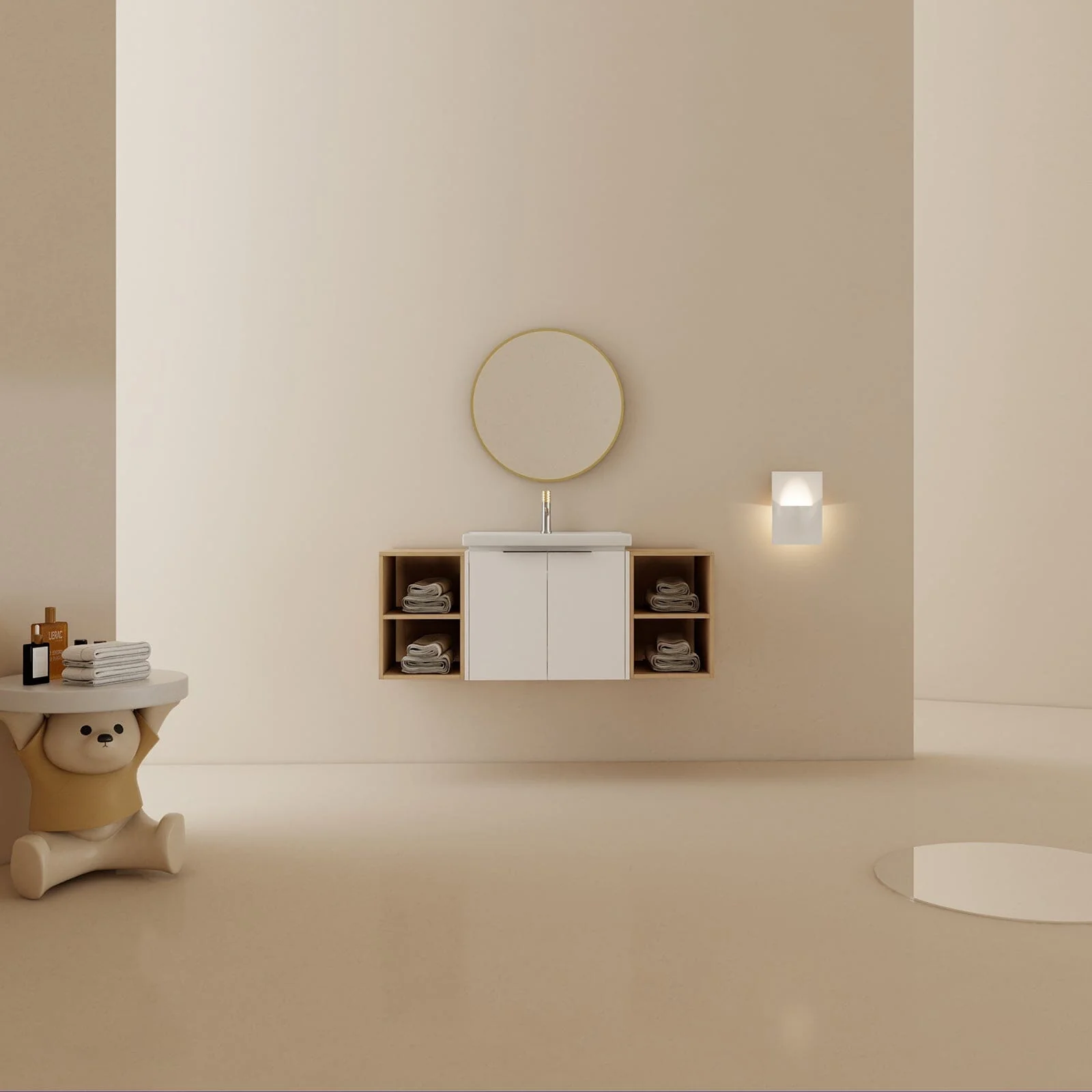 Giving Tree 48" Wall-mounted Bathroom Vanity with Sink and Two Storage Shelves - Image 6