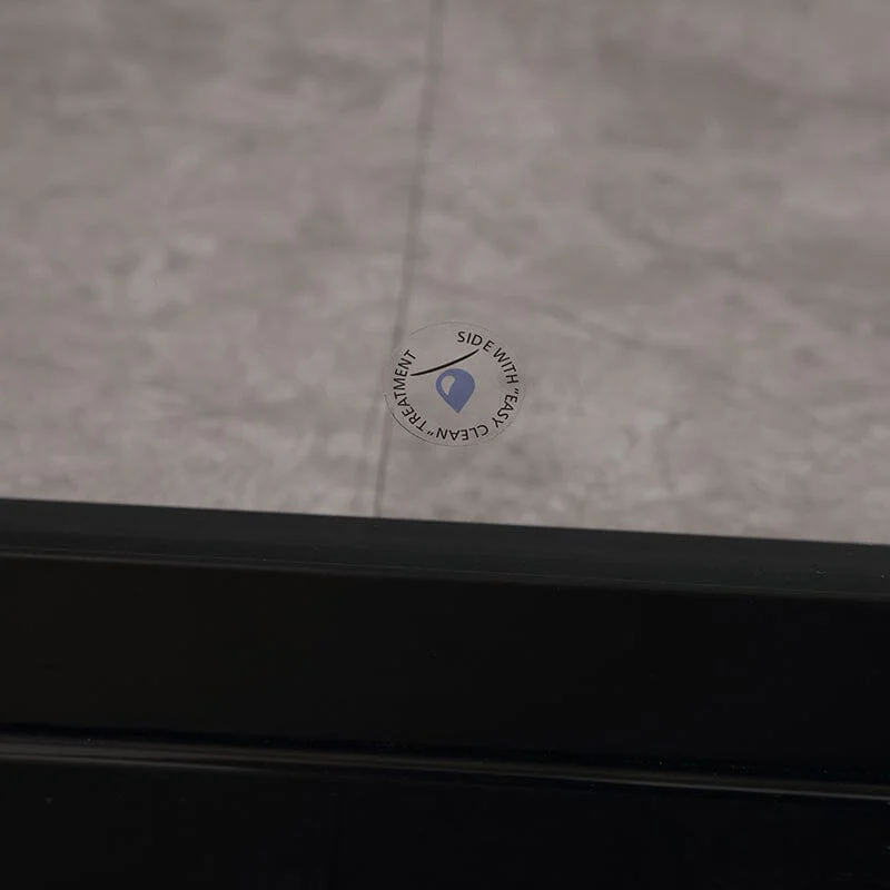 Giving Tree 60'' x 76'' Frameless Explosion-Proof Glass Bathroom Shower Door, Two-Way Sliding, Black - Image 7