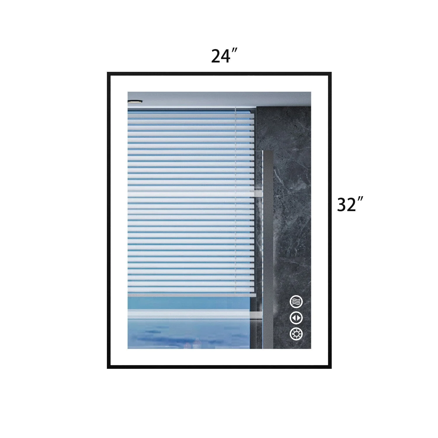 GIVING TREE 28"/32"/36"/40" LED Bathroom Mirror with Black Frame, Anti-Fog, Shatter-Proof, Memory, 3 Colors - Image 18