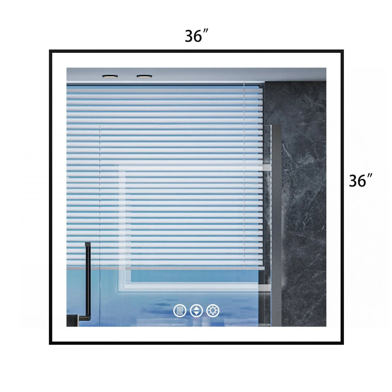 GIVING TREE 28"/32"/36"/40" LED Bathroom Mirror with Black Frame, Anti-Fog, Shatter-Proof, Memory, 3 Colors - Image 54