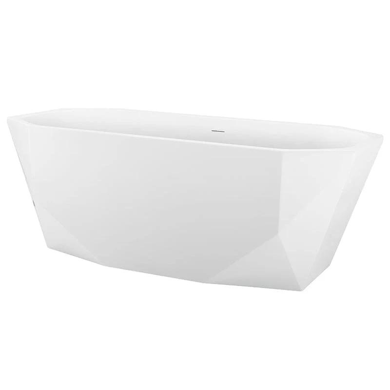 Mokleba 63'' Acrylic Tub Rectangle Freestanding Soaking Bathtub - Image 6