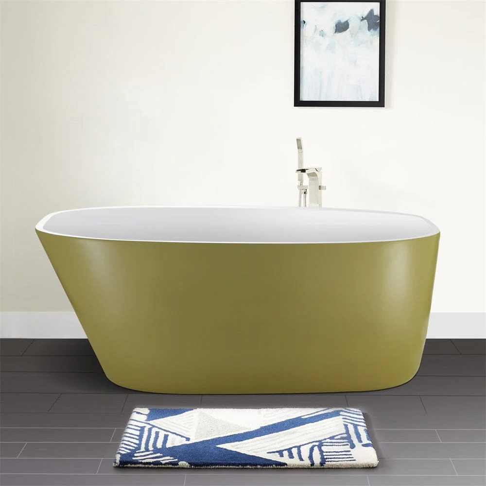 Mokleba 63" Acrylic End Drain Freestanding Tub with Pop-up Drain - Image 10