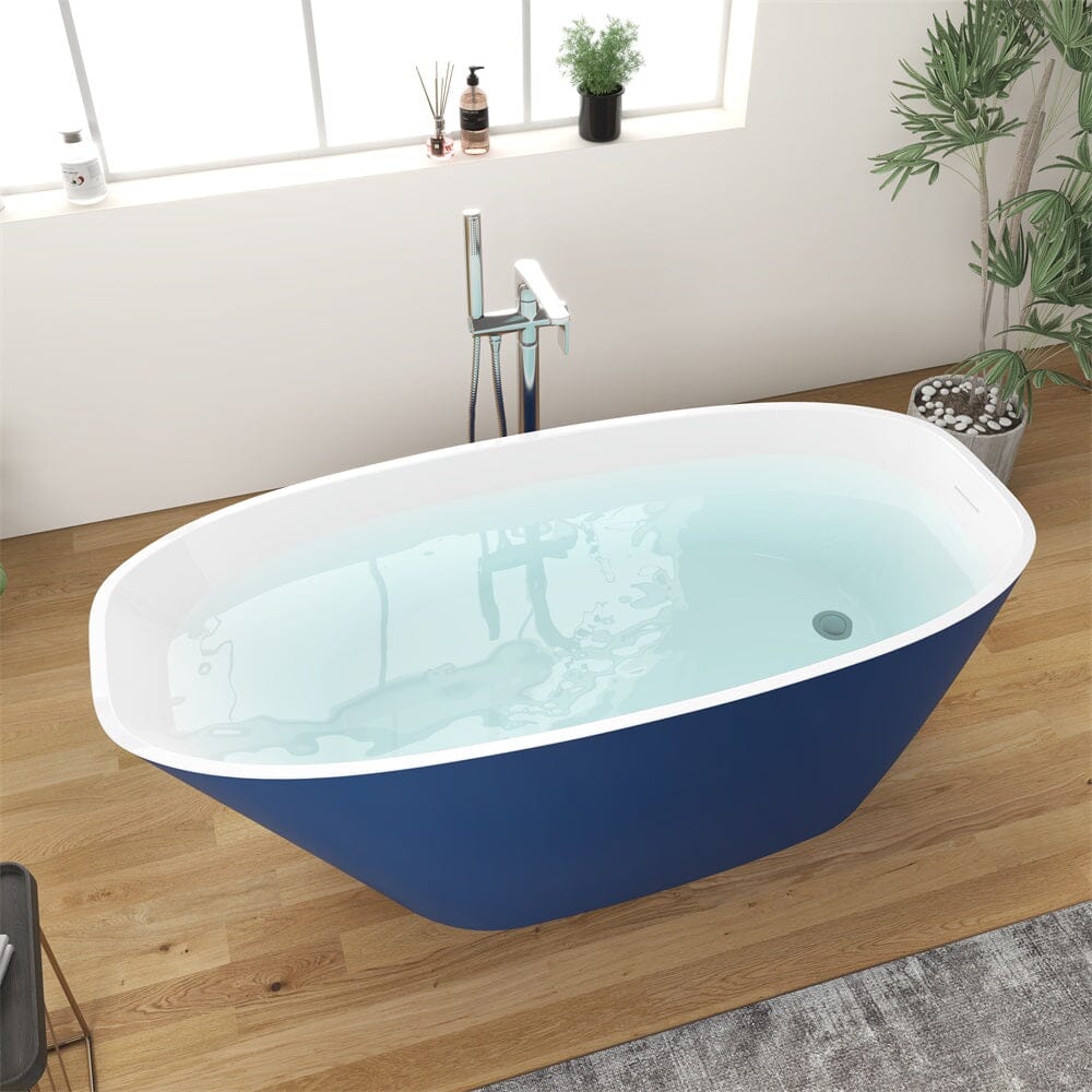 Mokleba 63" Acrylic End Drain Freestanding Tub with Pop-up Drain - Image 20
