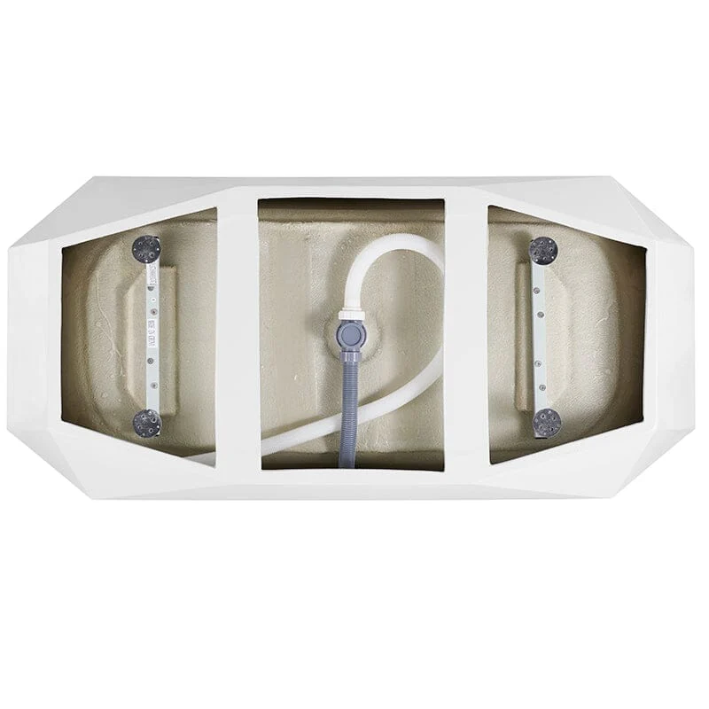 Mokleba 67'' Acrylic Tub Rectangle Freestanding Soaking Bathtub - Image 10