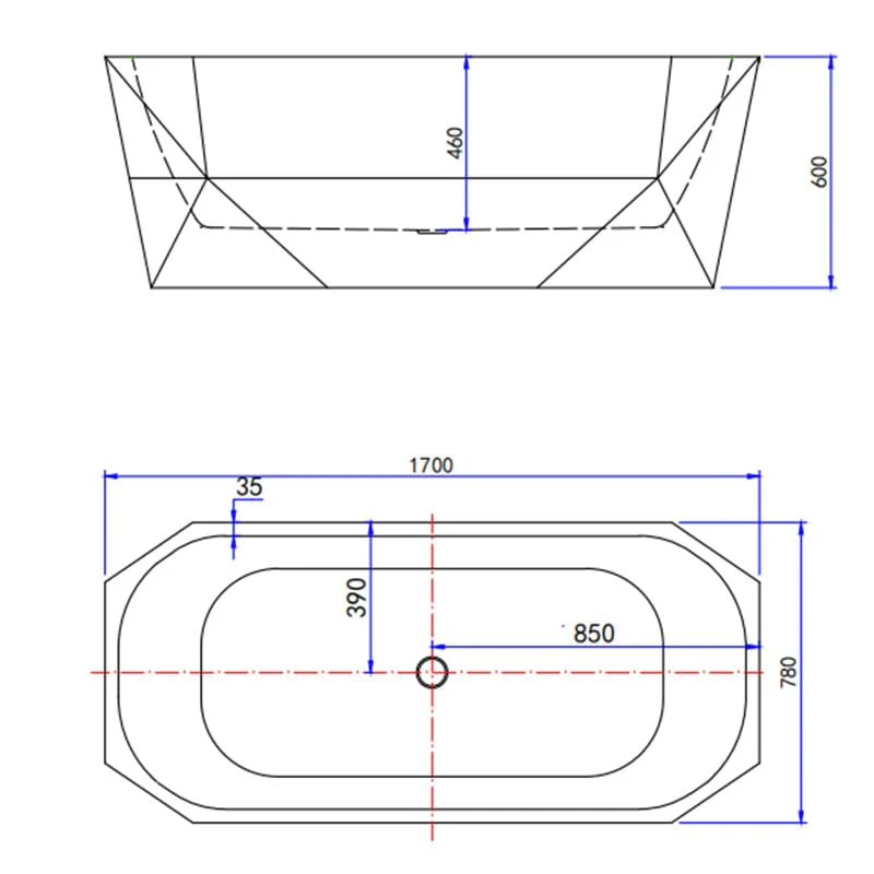 Mokleba 67'' Acrylic Tub Rectangle Freestanding Soaking Bathtub - Image 11