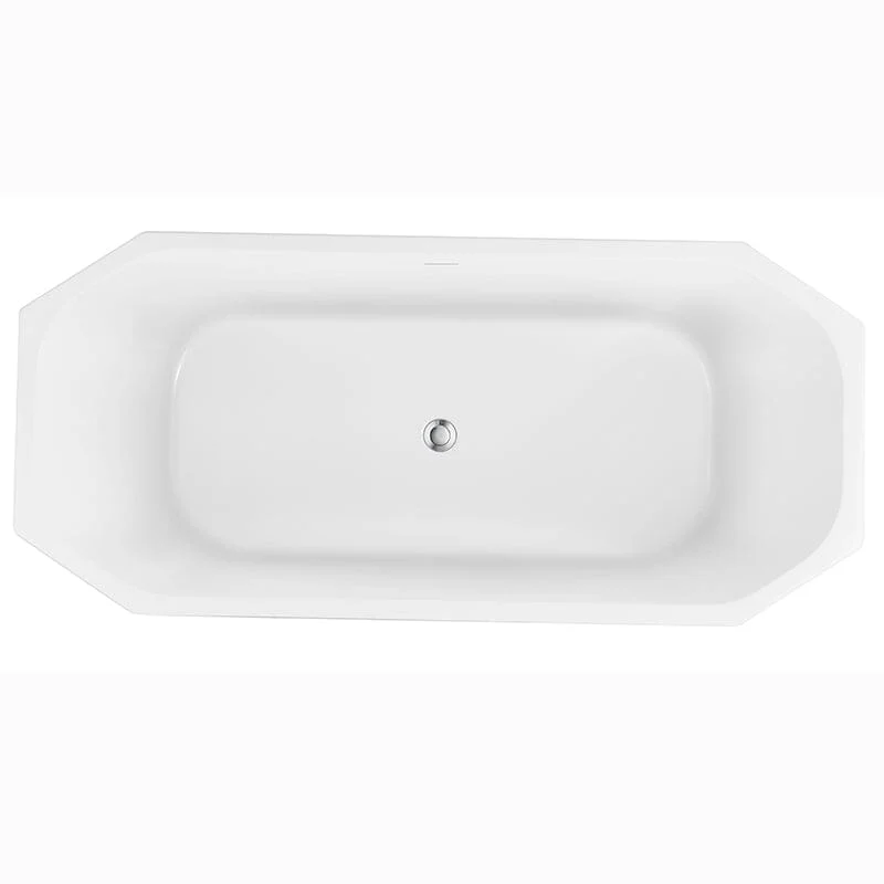 Mokleba 67'' Acrylic Tub Rectangle Freestanding Soaking Bathtub - Image 6