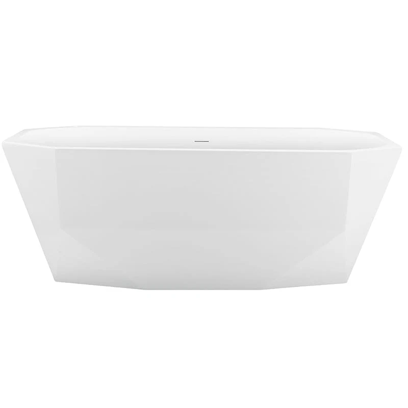 Mokleba 67'' Acrylic Tub Rectangle Freestanding Soaking Bathtub - Image 8