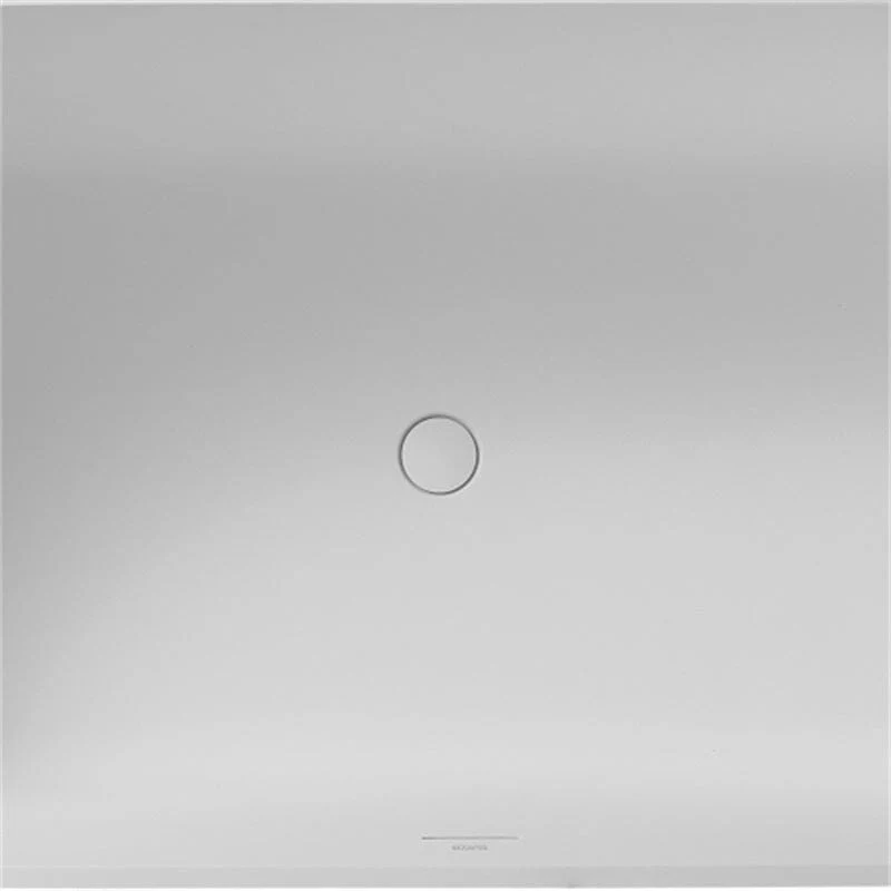 Giving Tree 67'' Solid Surface Stone Resin White Freestanding Bathtub with Shelf - Image 12