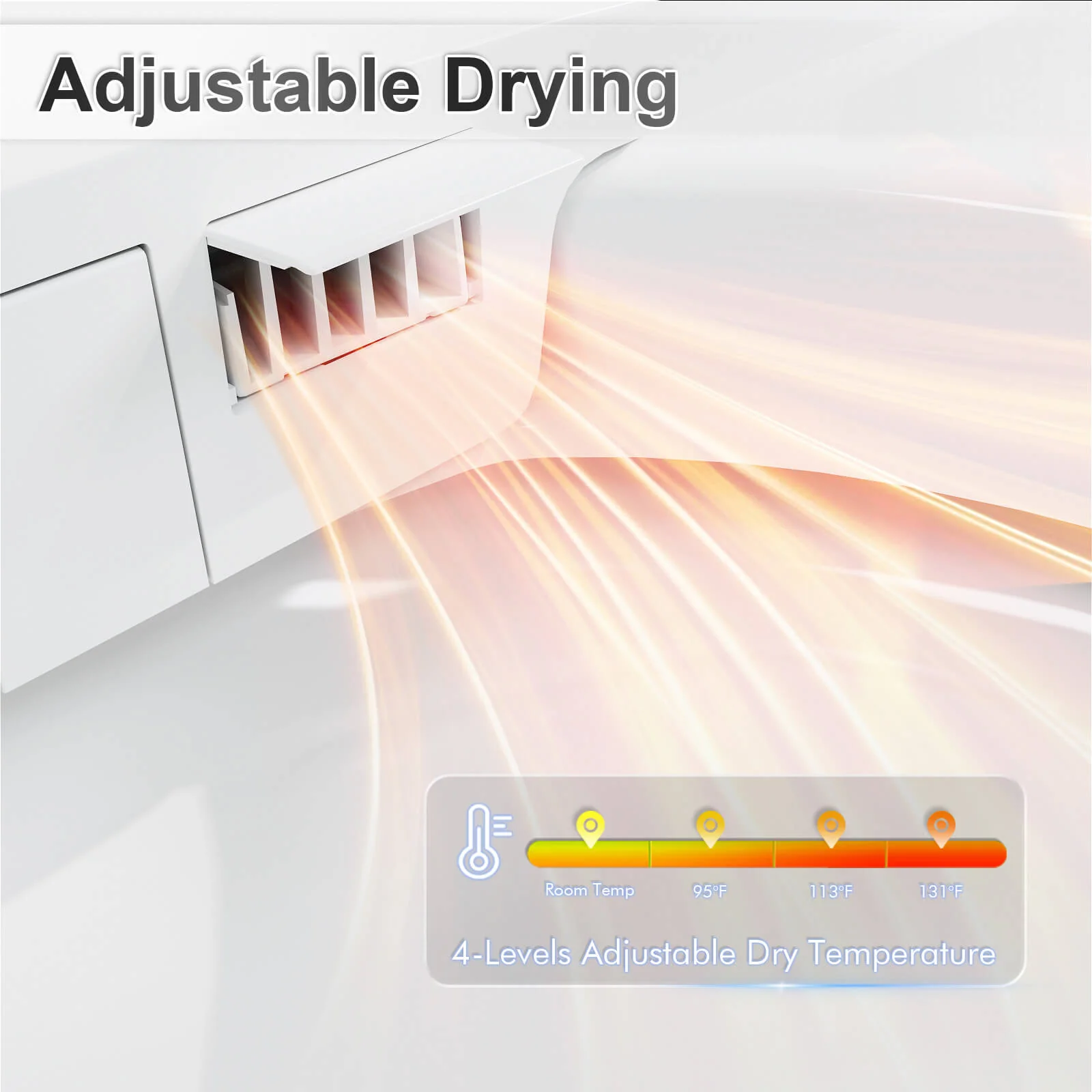 Tankless Elongated Smart Bidet Toilet with Heated Seat, Drying, Night Light - Image 8