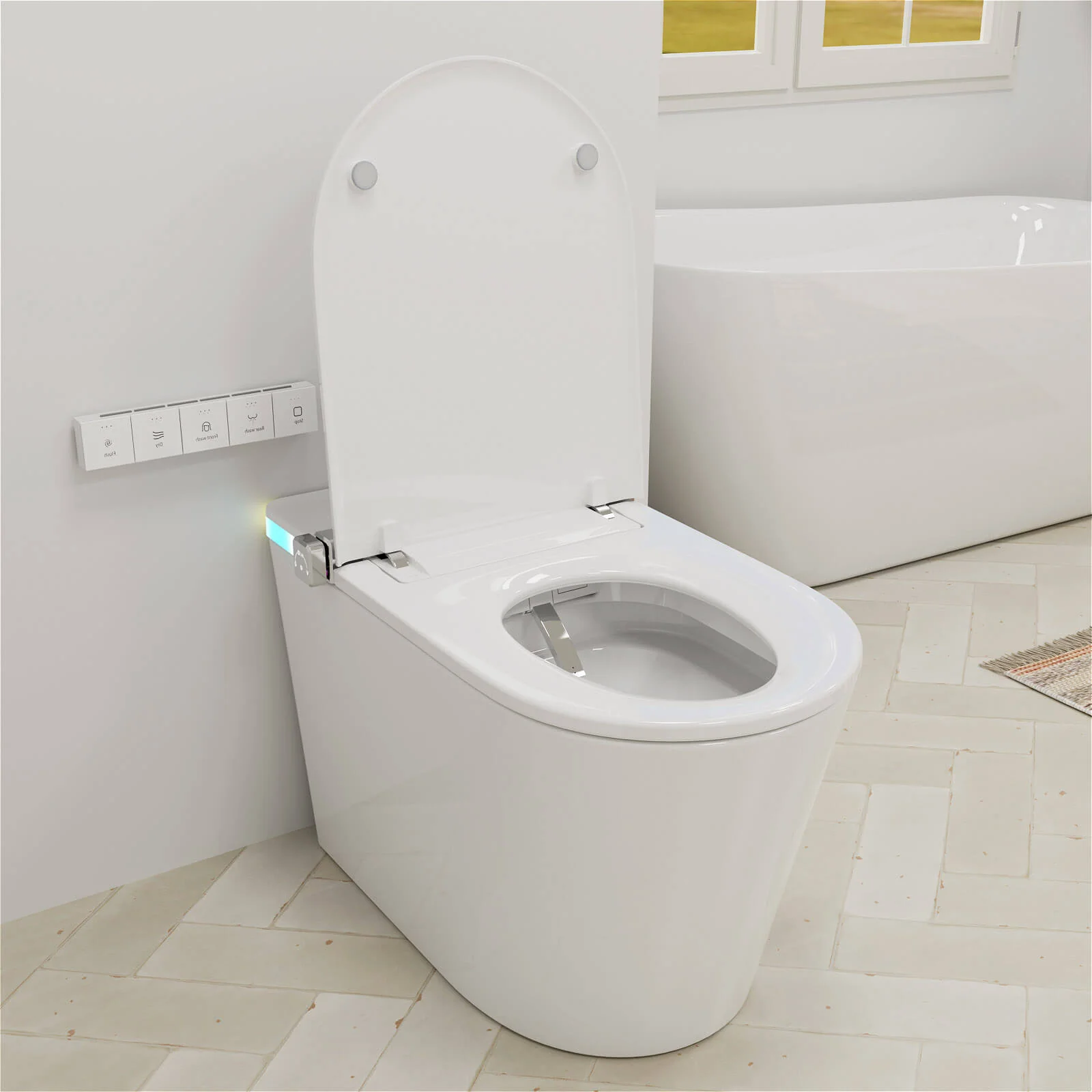 GIVINGTREE Smart Toilet with Bidet Built in, Colorful Ambient Light, Heated Seat, Automatic Flush - Image 4