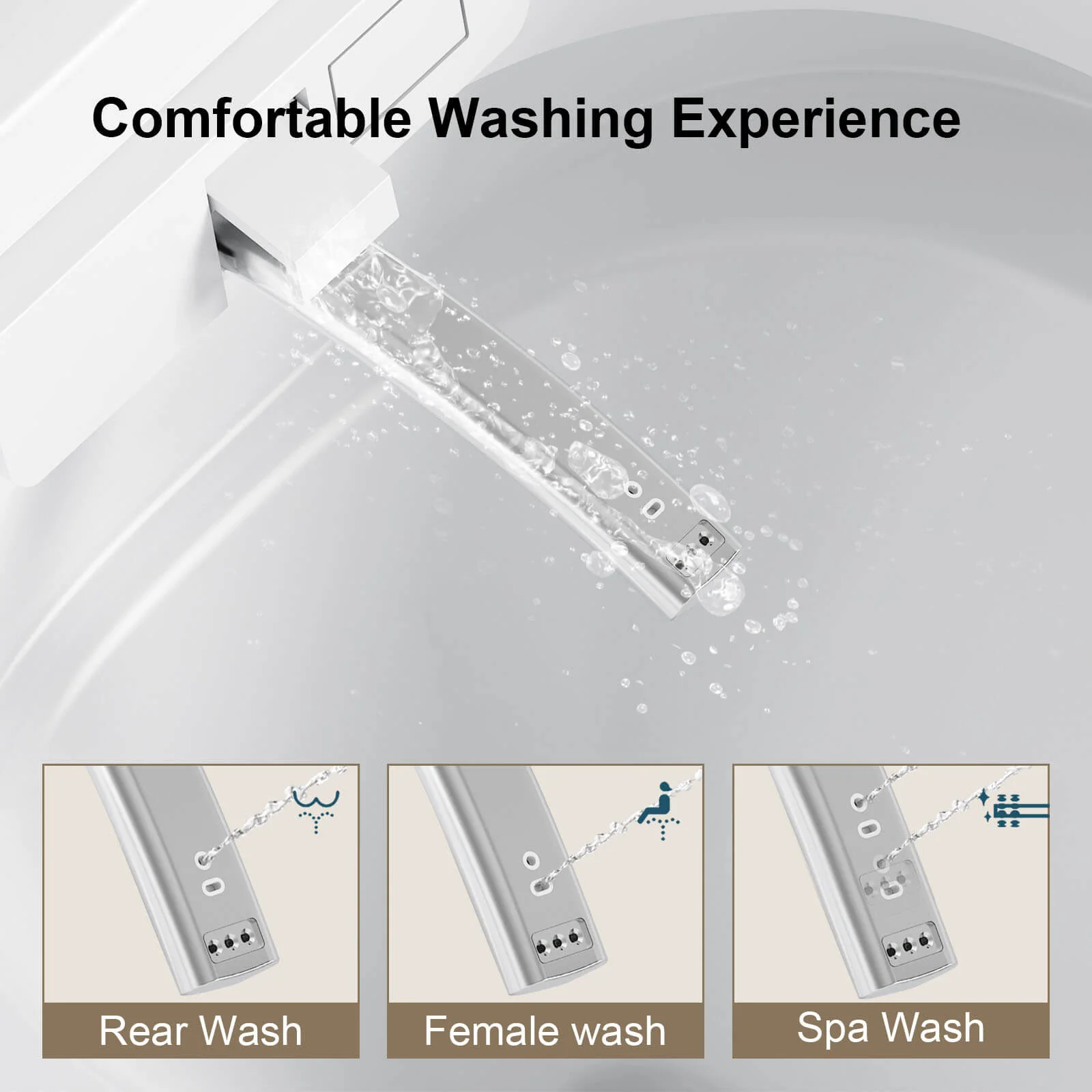 GIVINGTREE Smart Toilet with Bidet Built in, Colorful Ambient Light, Heated Seat, Automatic Flush - Image 8