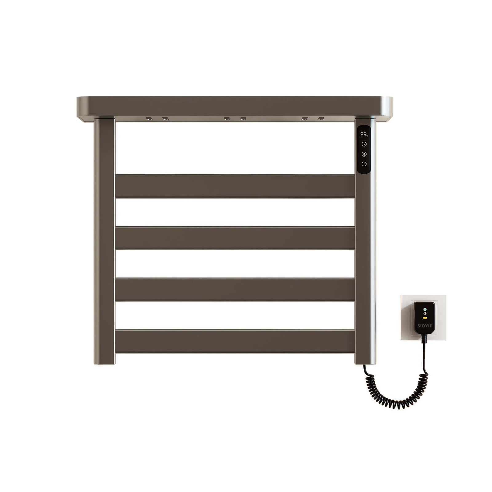 Gray Plug-In Heated Towel Rack - Image 11