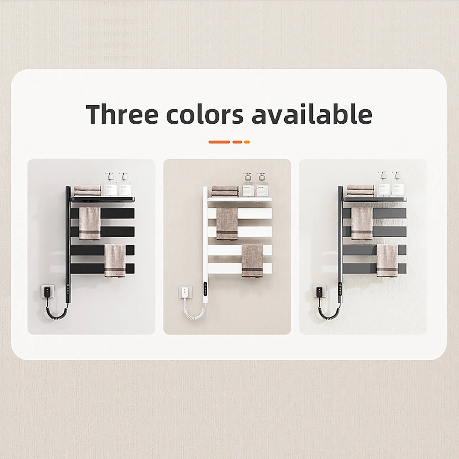 Gray Smart Towel Warmer with Timer Function - Image 11
