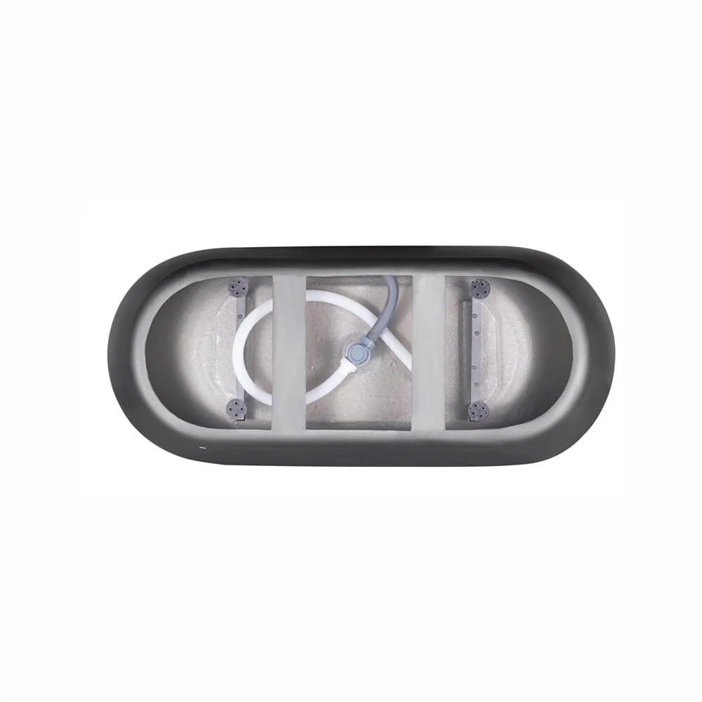 Mokleba 65'' Acrylic Oval Freestanding Soaking Bathtub with Drain - Image 19