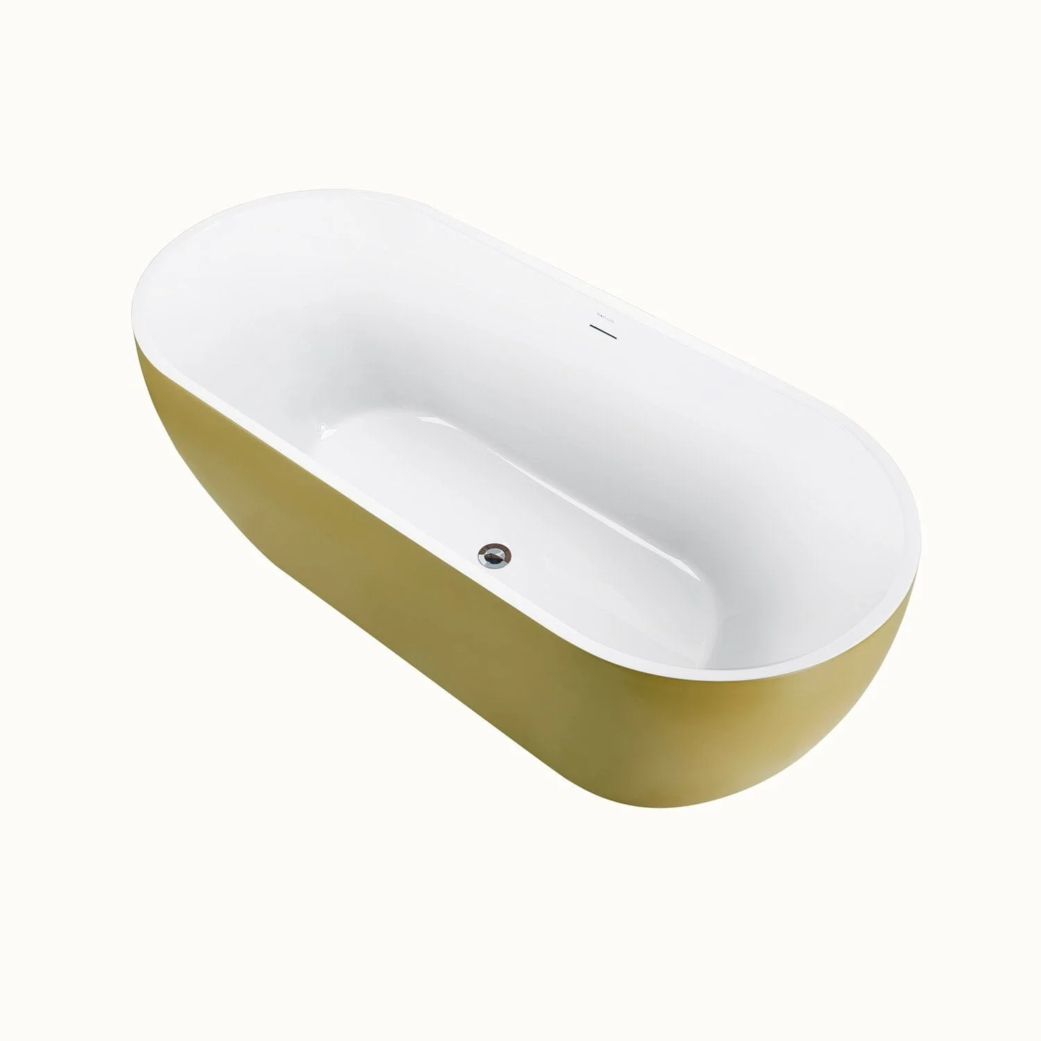 Mokleba 65'' Acrylic Oval Freestanding Soaking Bathtub with Drain - Image 26