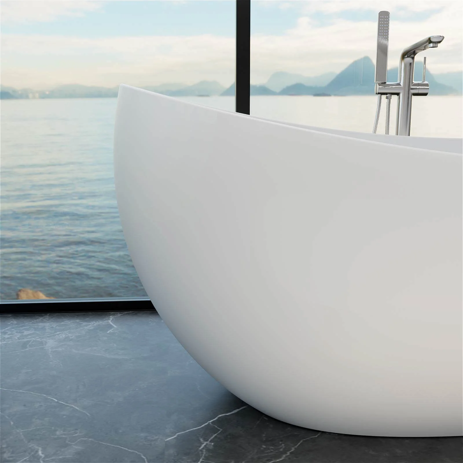 Luxurious 63" Single Slipper Freestanding Soaking Tub - Image 7
