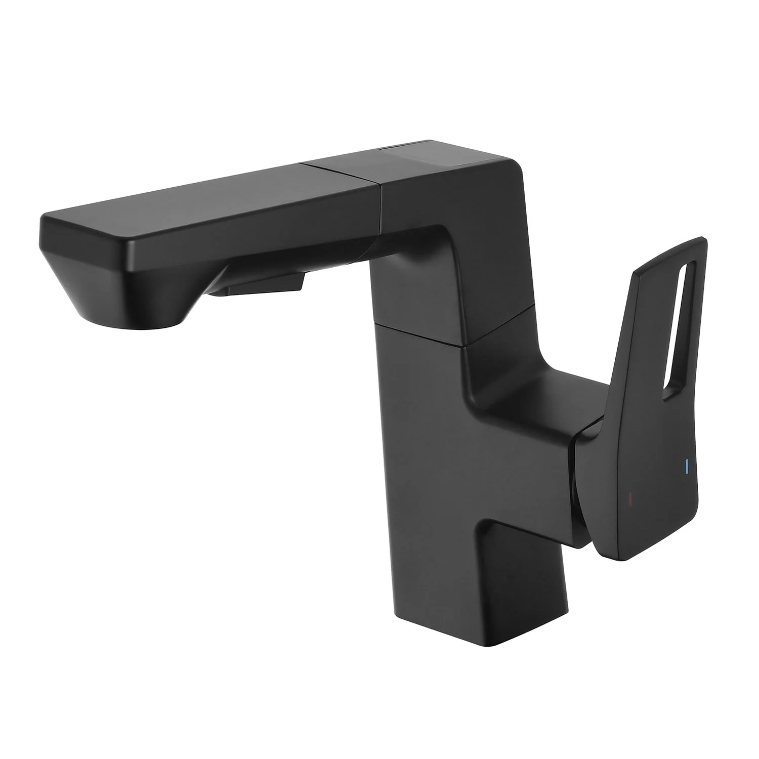 Matte Black Single Hole Pull-Down Bathroom Faucet with LED Temperature Display - Image 8