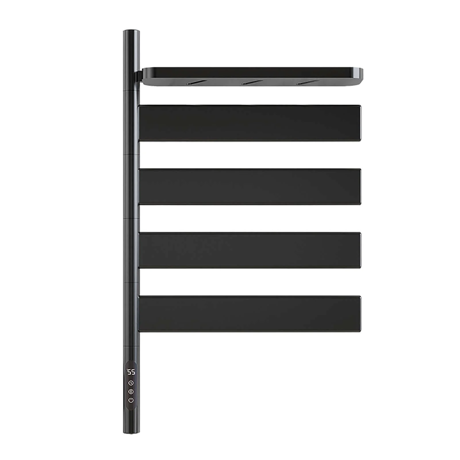 Matte Black Smart Towel Warmer with Timer Function - Image 10