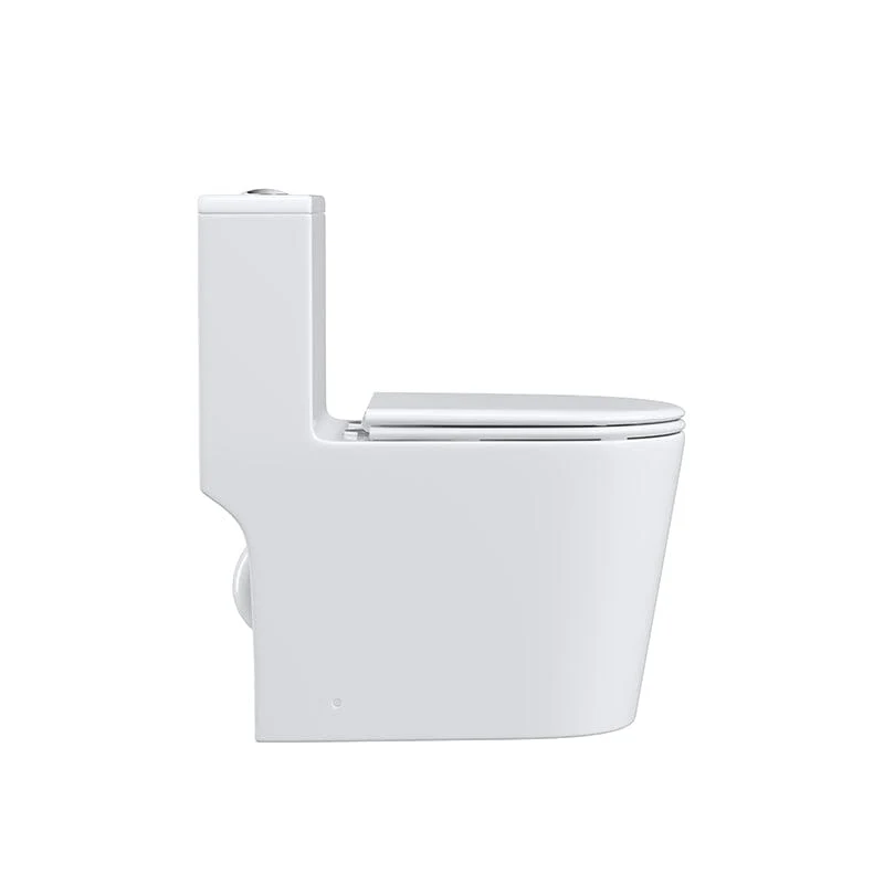 Modern Small One-Piece Floor Mount Toilet 1.1/1.6 GPF Dual Flush and Soft Close Seat - Image 11