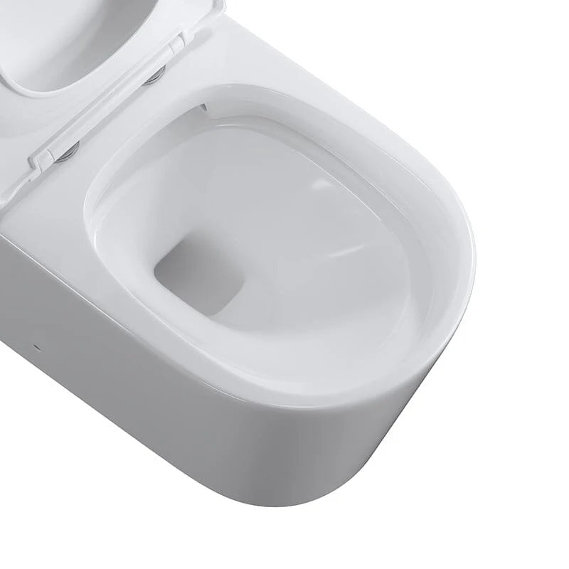 Modern Small One-Piece Floor Mount Toilet 1.1/1.6 GPF Dual Flush and Soft Close Seat - Image 13