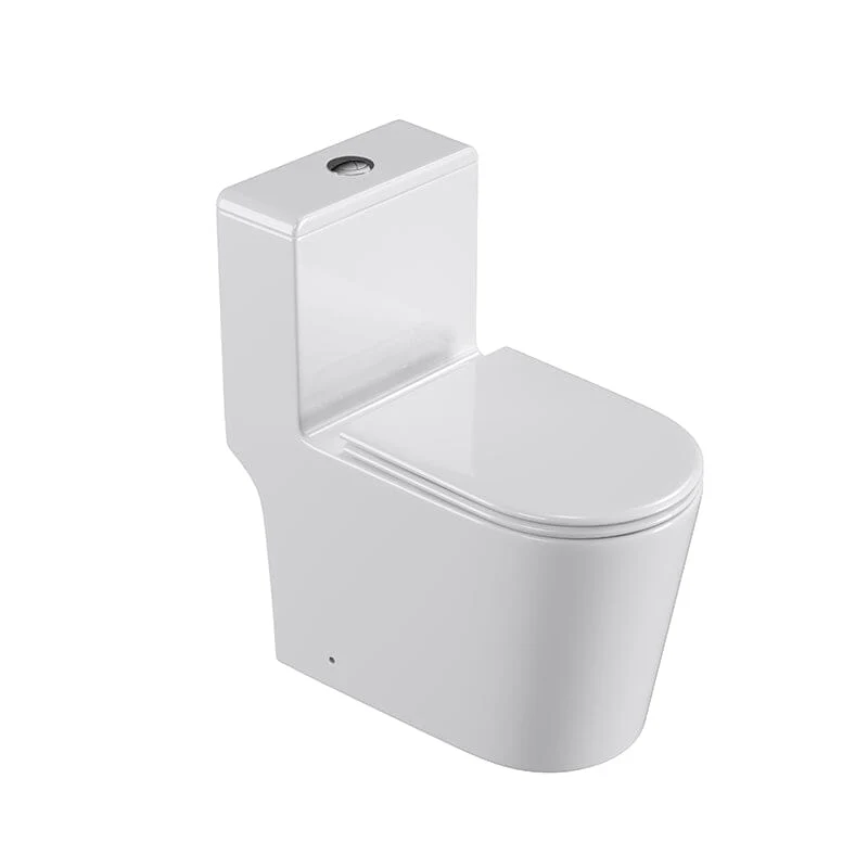 Modern Small One-Piece Floor Mount Toilet 1.1/1.6 GPF Dual Flush and Soft Close Seat - Image 9