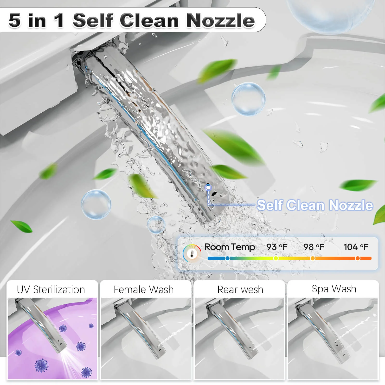 Modern Egg-Shaped Floor Mounted Smart Toilet with Built-in Water Tank - Image 8