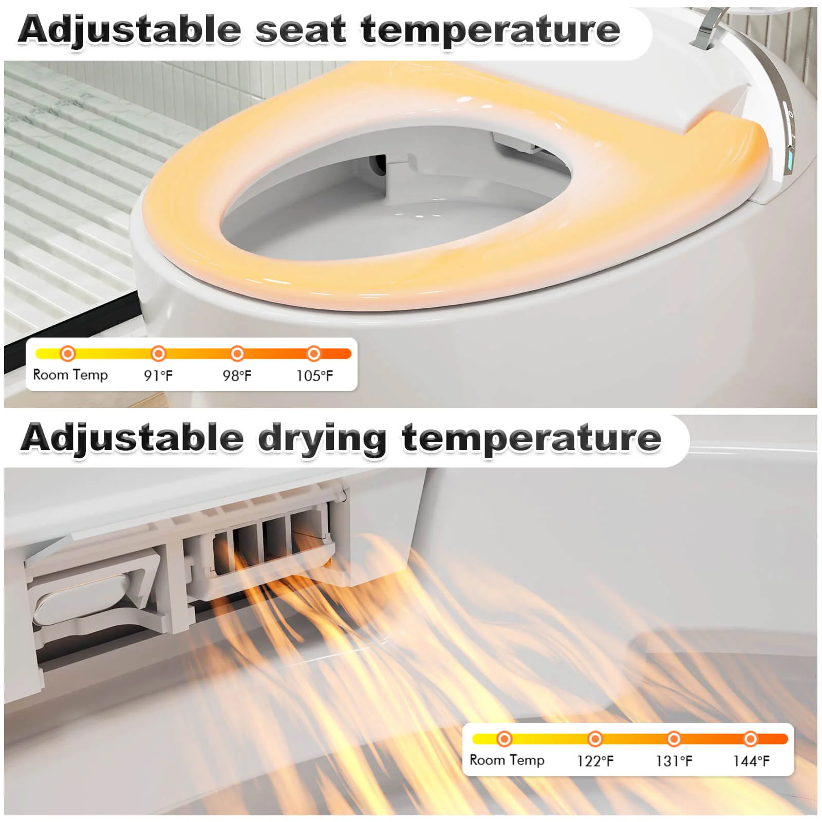 Modern Egg-Shaped Floor Mounted Smart Toilet with Built-in Water Tank - Image 9