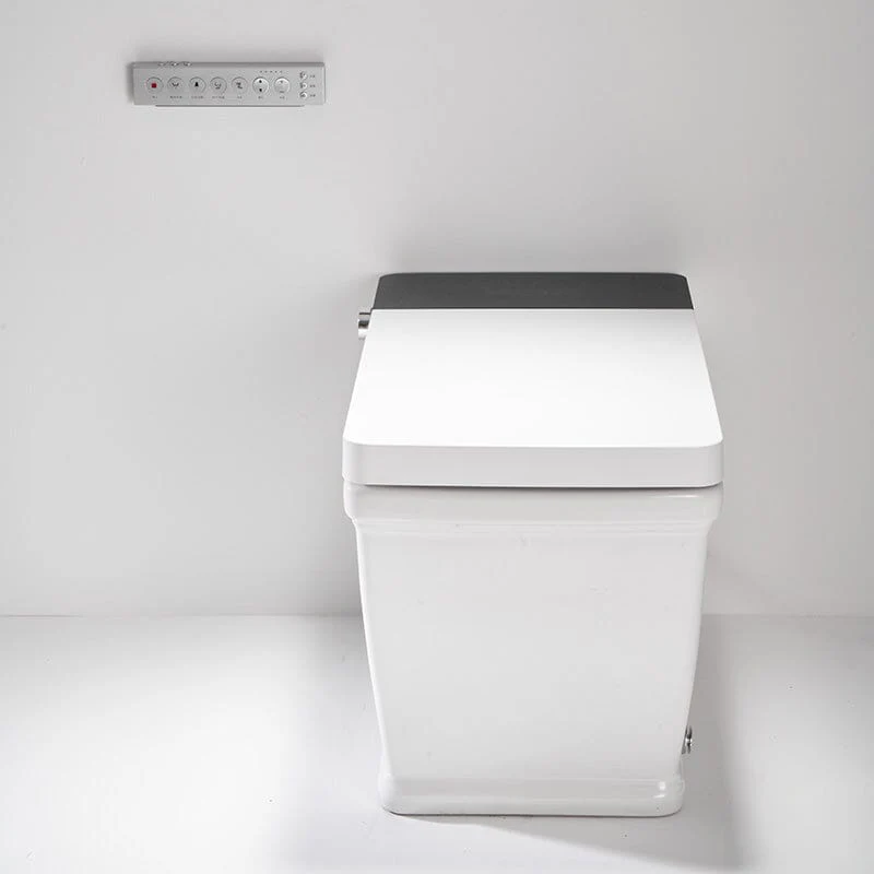 Modern Floor Mounted Square Smart Toilet with Remote Control and Automatic Cover - Image 12