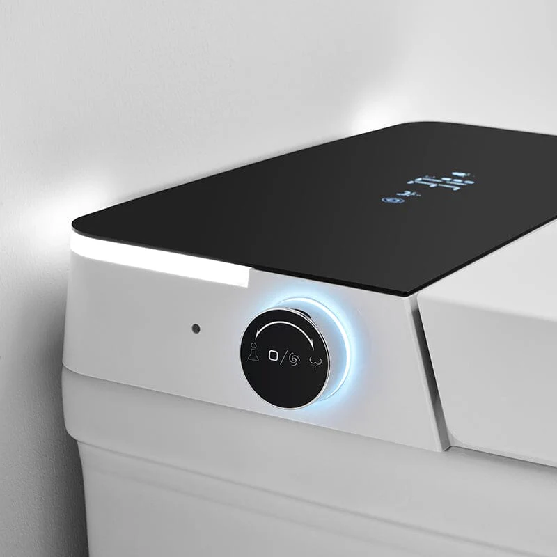 Modern Floor Mounted Square Smart Toilet with Remote Control and Automatic Cover - Image 16