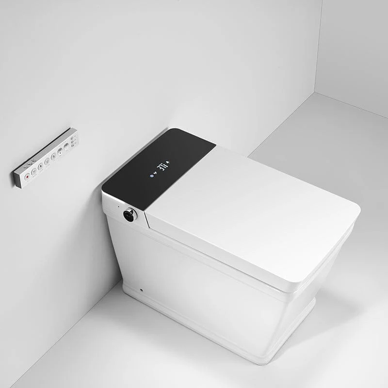 Modern Floor Mounted Square Smart Toilet with Remote Control and Automatic Cover - Image 7