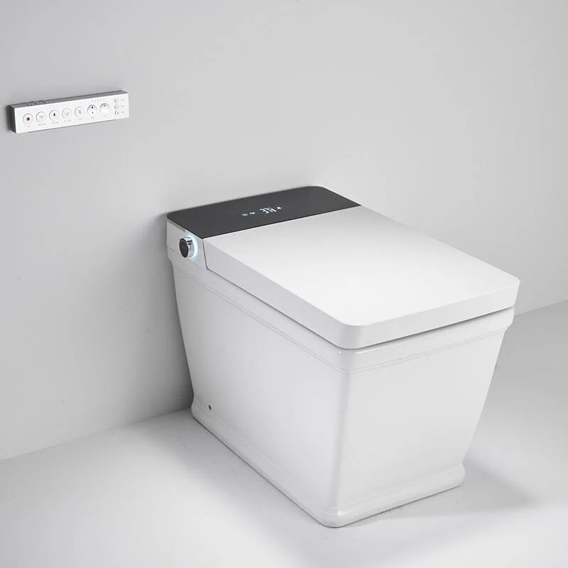 Modern Floor Mounted Square Smart Toilet with Remote Control and Automatic Cover - Image 8