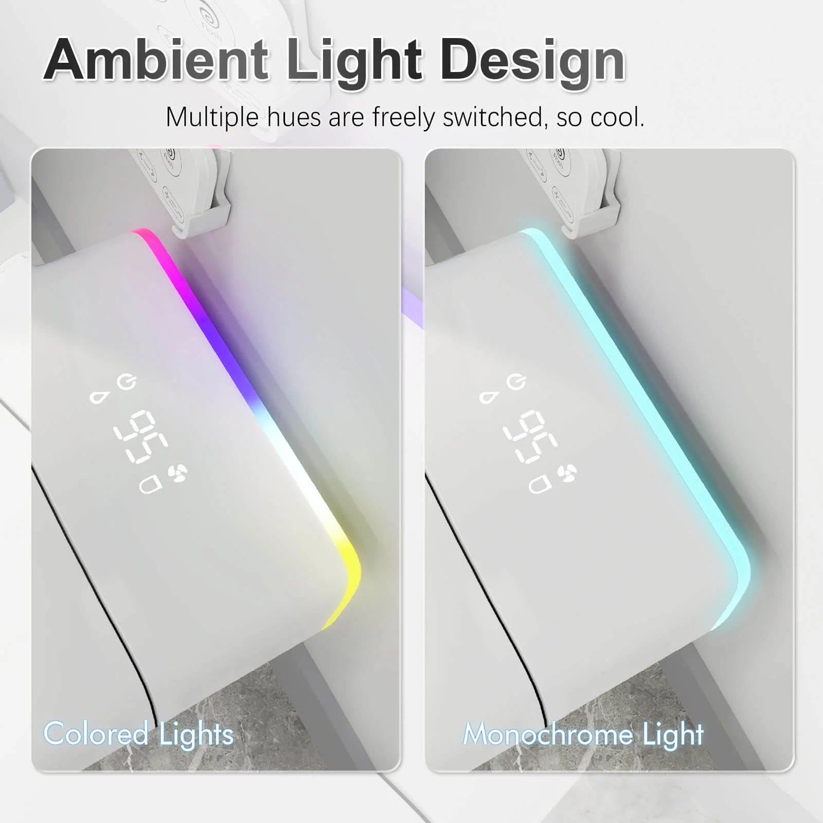 Modern Silent Flushing Smart Bidet Toilet with Built-in Water Tank, LED Light, Remote Control - Image 6