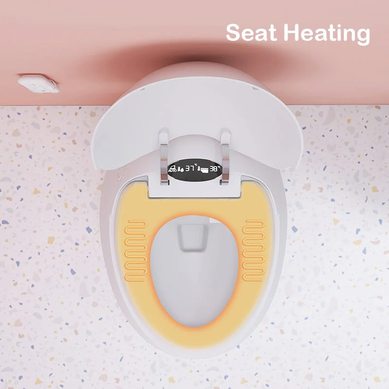 Modern White Egg-Shaped Smart Toilet with Remote Control - Image 4