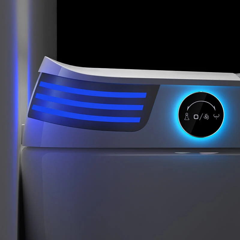 Modern Smart Bidet Toilet with LED Light, Heated Seat, Automatic Flush Tankless - Image 12