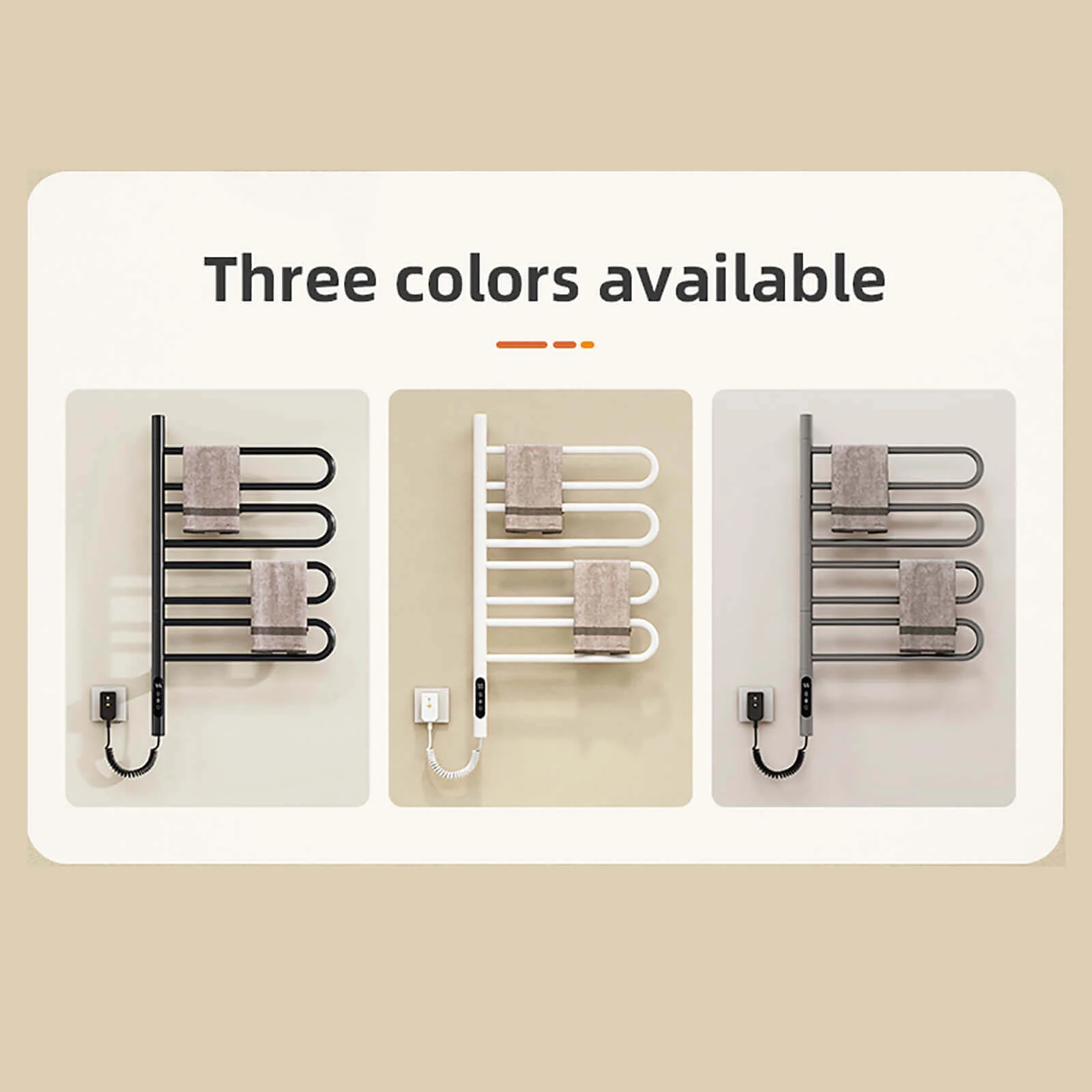 Modern White Wall Mounted Bathroom Towel Warmer - Image 12