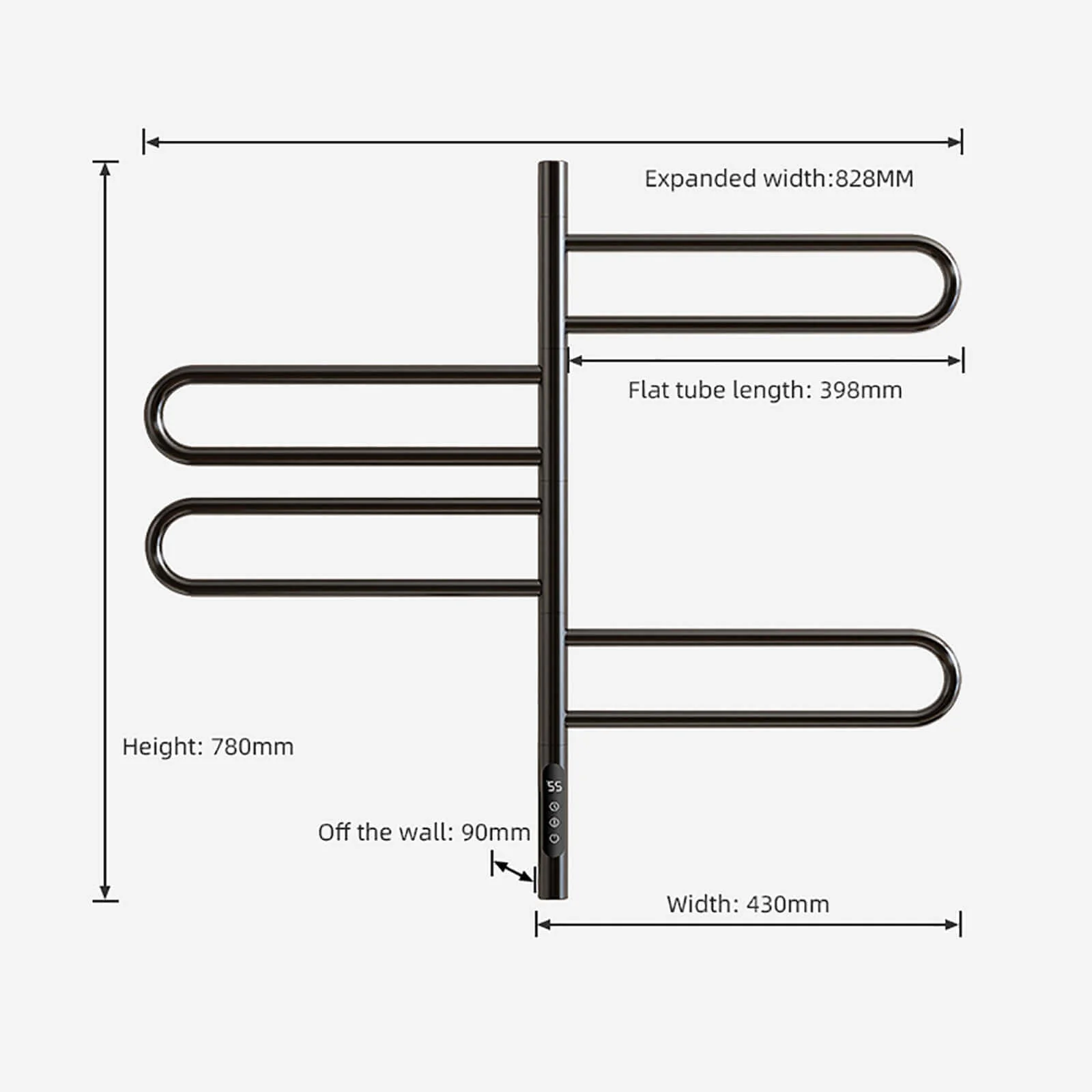 Modern White Wall Mounted Bathroom Towel Warmer - Image 15