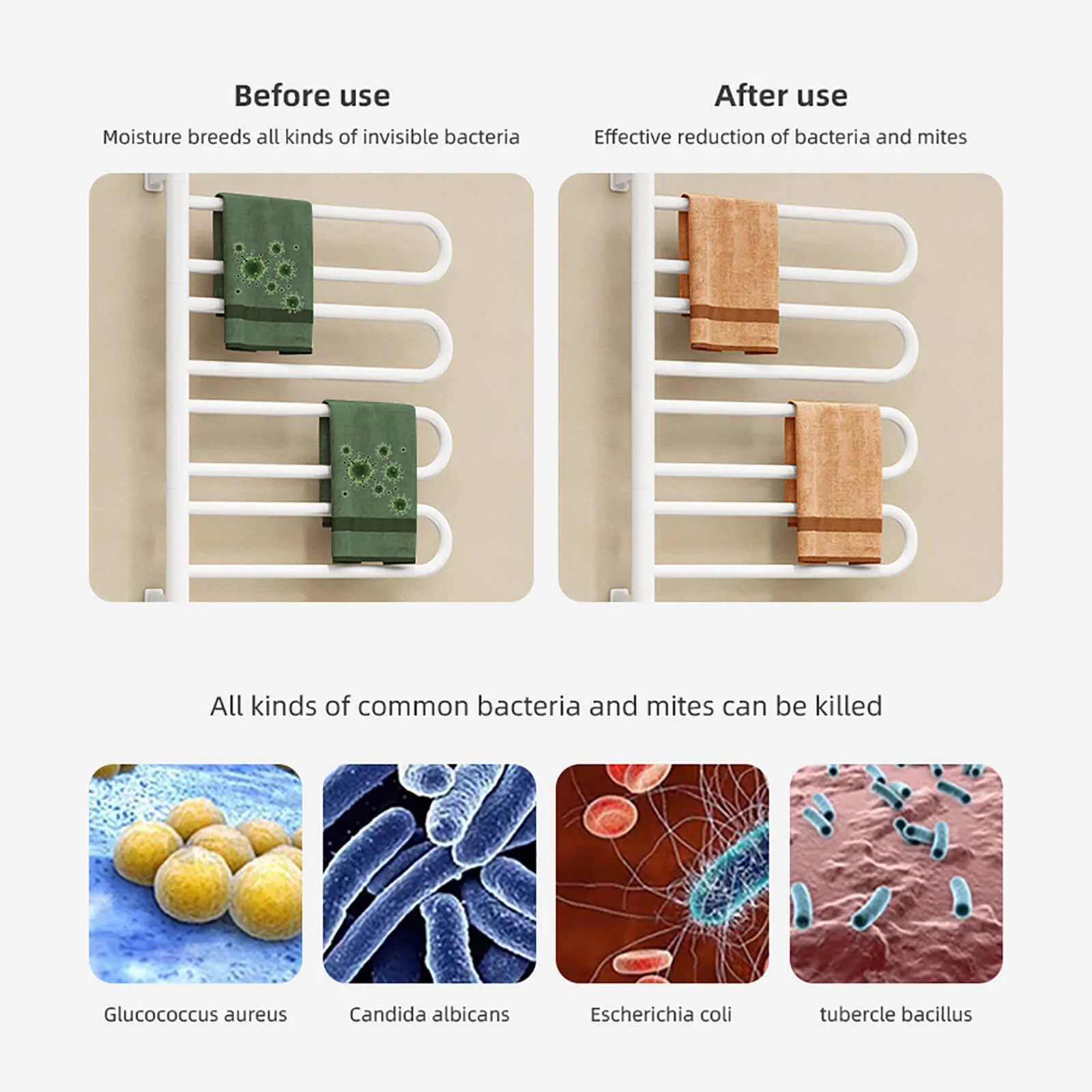 Modern White Wall Mounted Bathroom Towel Warmer - Image 9