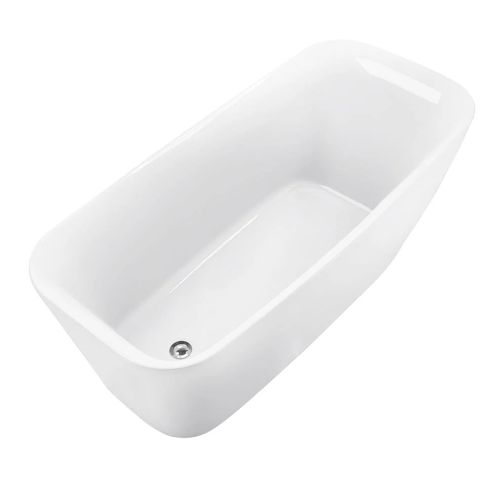 Mokleba 59" Acrylic Single Slipper Tub Freestanding Soaking Bathtub - Image 11