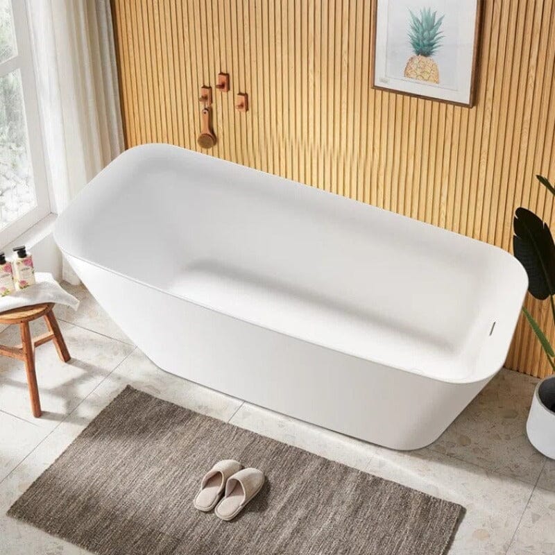 Mokleba 59" Acrylic Single Slipper Tub Freestanding Soaking Bathtub - Image 7