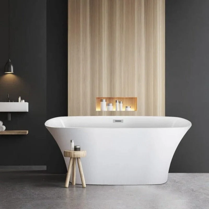 67'' x 23" Acrylic Skirted Bateau Shape Freestanding Bathtub With cUPC Certified - Image 4